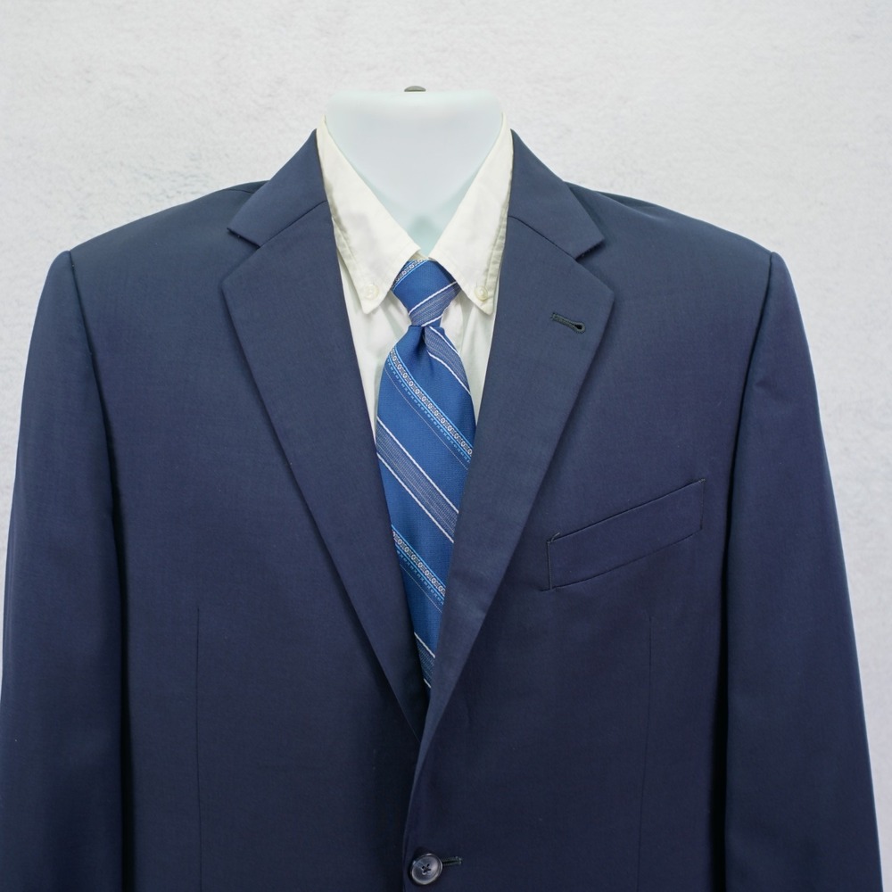 Joseph Abboud Marzotto Super 120's Wool Blue 2 Button Suit Jacket 36R